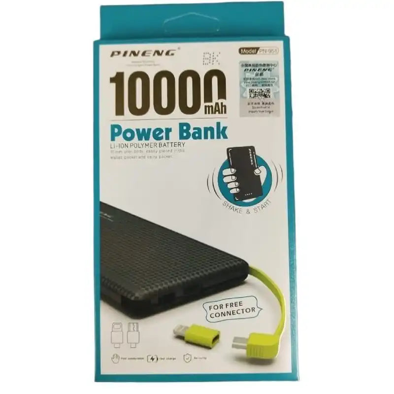 Cargador portátil del banco del poder para la batería portátil de Pineng de V8/Lightning 10000Mah