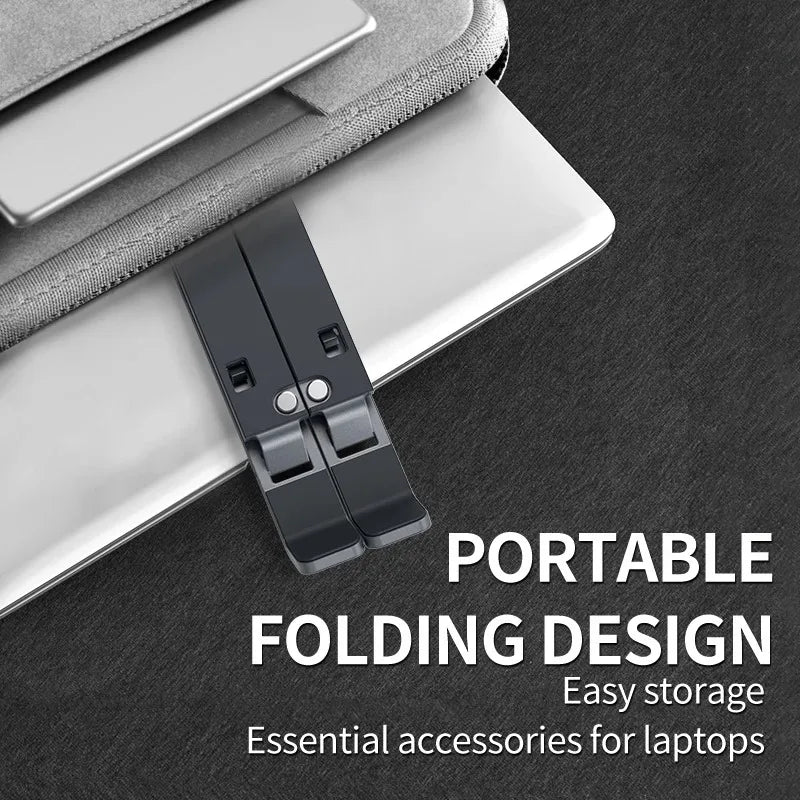 Soporte plegable para ordenador portátil, Base de soporte ajustable para portátil, soporte de aleación de aluminio para Macbook, accesorios para ordenador portátil