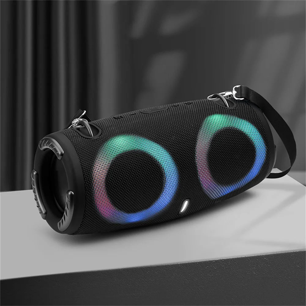 Altavoz portátil impermeable con Bluetooth de alta potencia, 100W, luz colorida RGB, Subwoofer Inalámbrico, estéreo envolvente 360, TWS, FM, Boom Box