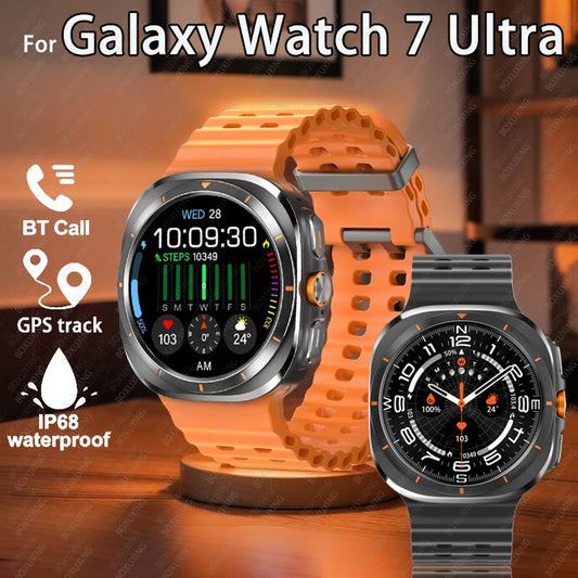 Para Samsung Galaxy Watch 7 Ultra GPS brújula reloj inteligente deportes al aire libre hombre AMOLED BT llamada IP68 Galaxy 6 reloj inteligente mejorado para hombres